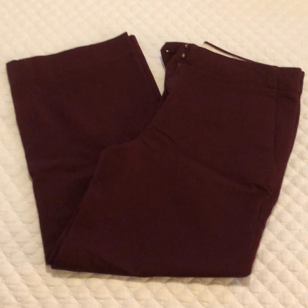 J crew burgundy patio pants